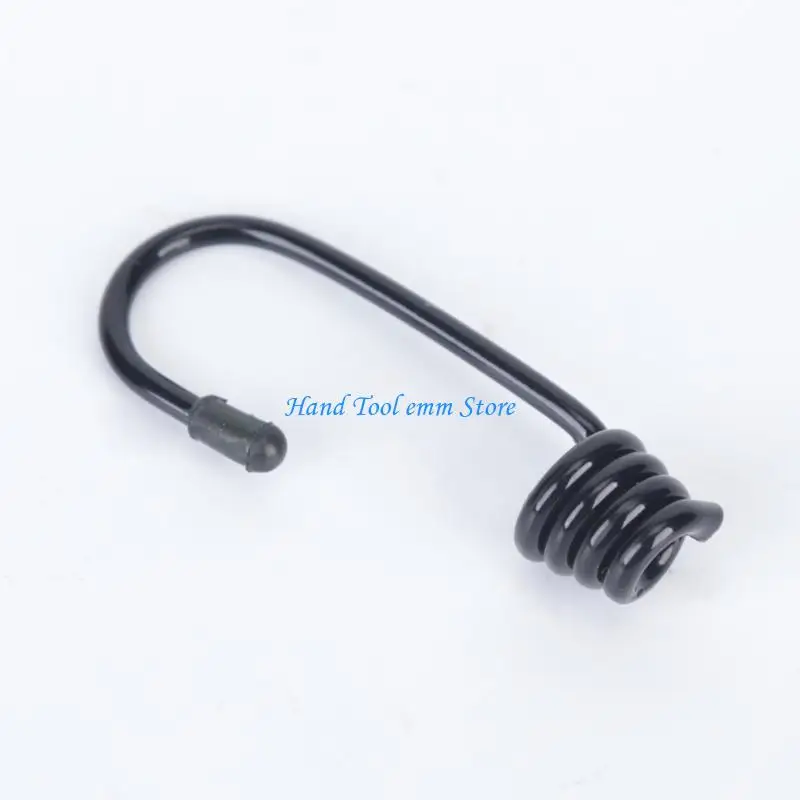H37F Black Metal Elastic Bungee Cord Hooks with Coiled Ends for Tie-Down Strap Repair