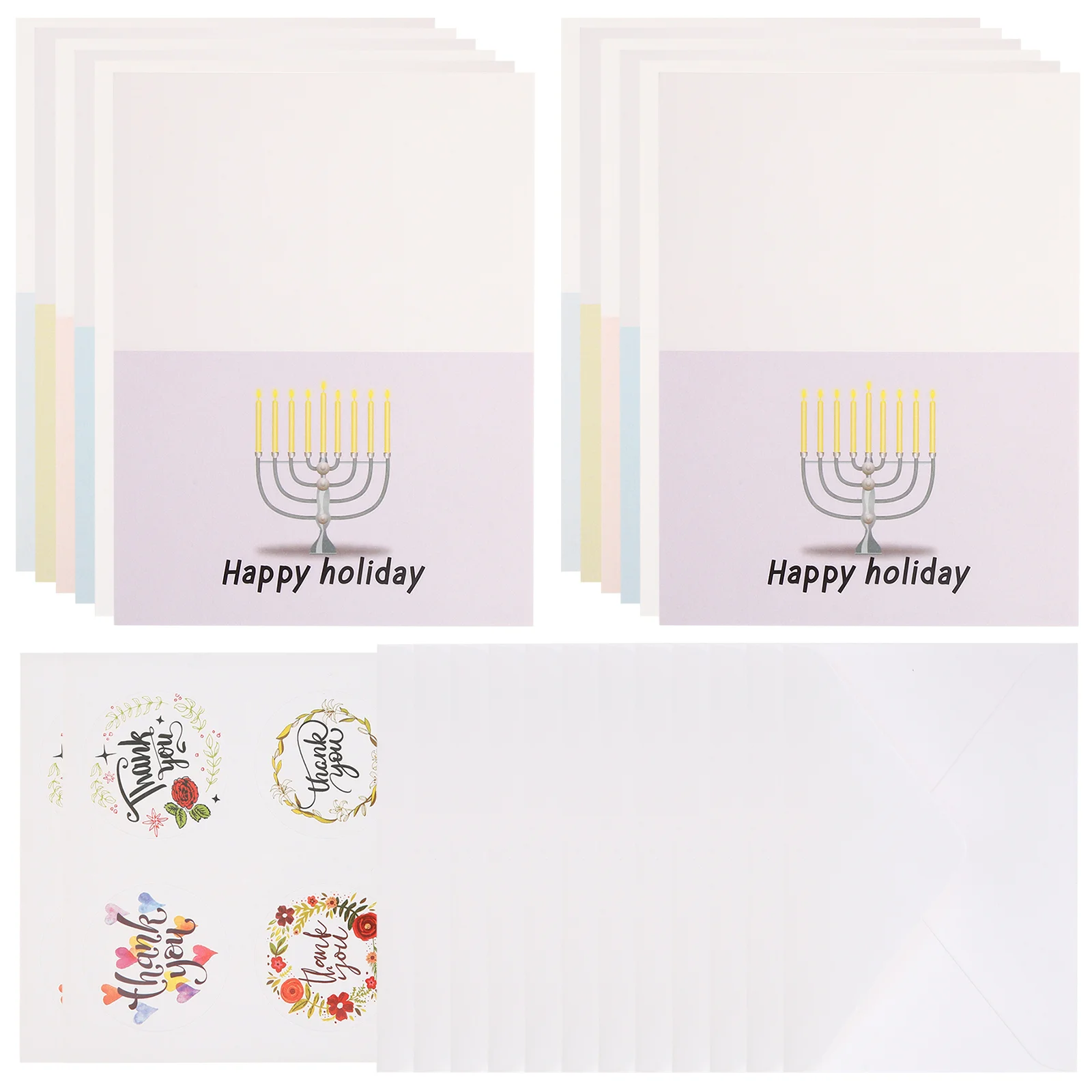 

12 Pcs Hanukkah Greeting Card Chanukah Blessing Cards with Envelopes Commemorate