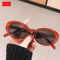 KLASSNUM Women's Sunglasses 2026 Vintage Oval Frame Sun Glasses Red Black White Color Shades Female Unisex Eyewear Wholesale