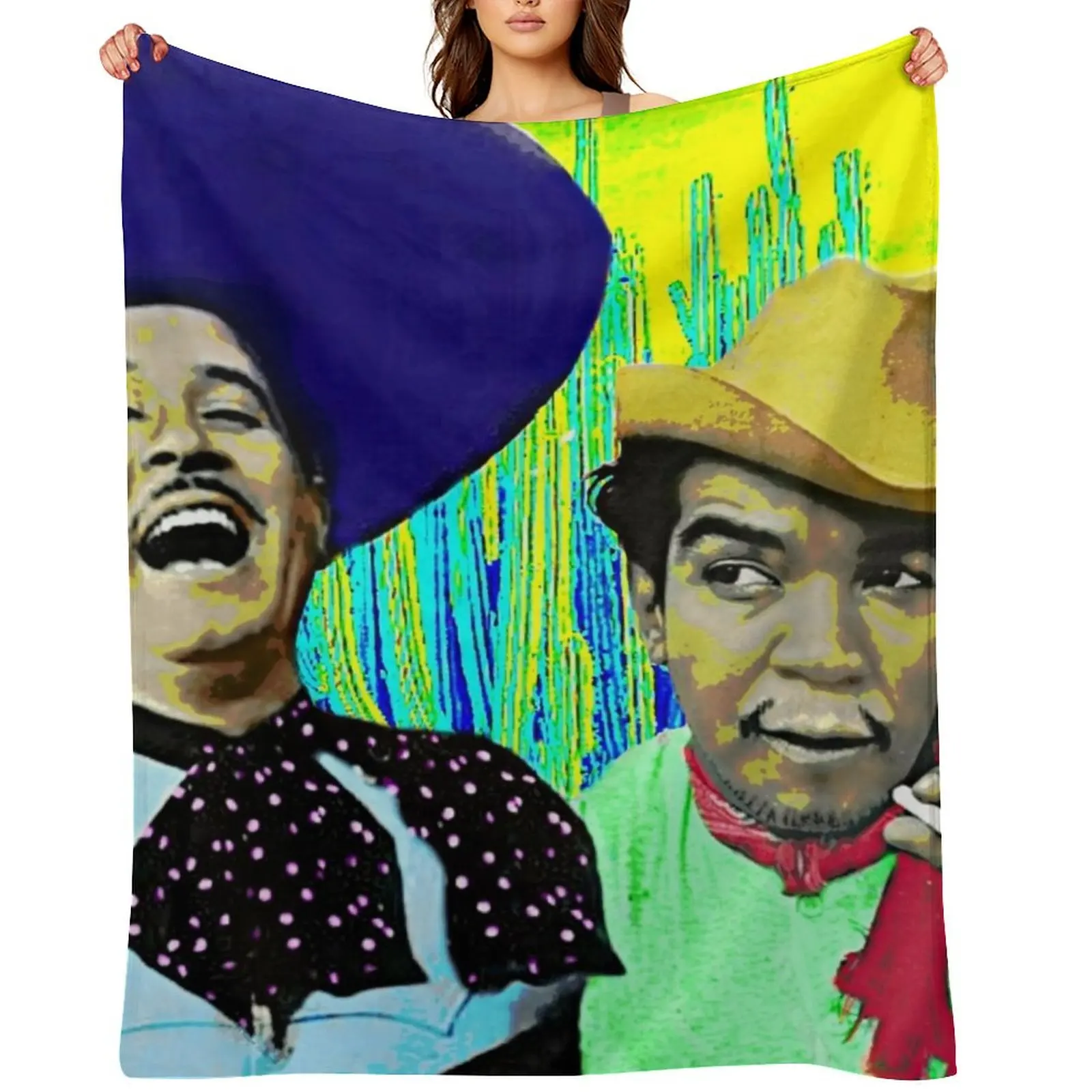 

Pedro Infante y Cantinflas Cantando Mexican Movie Stars of Old Throw Blanket Decorative Throw Thins Quilt Blankets