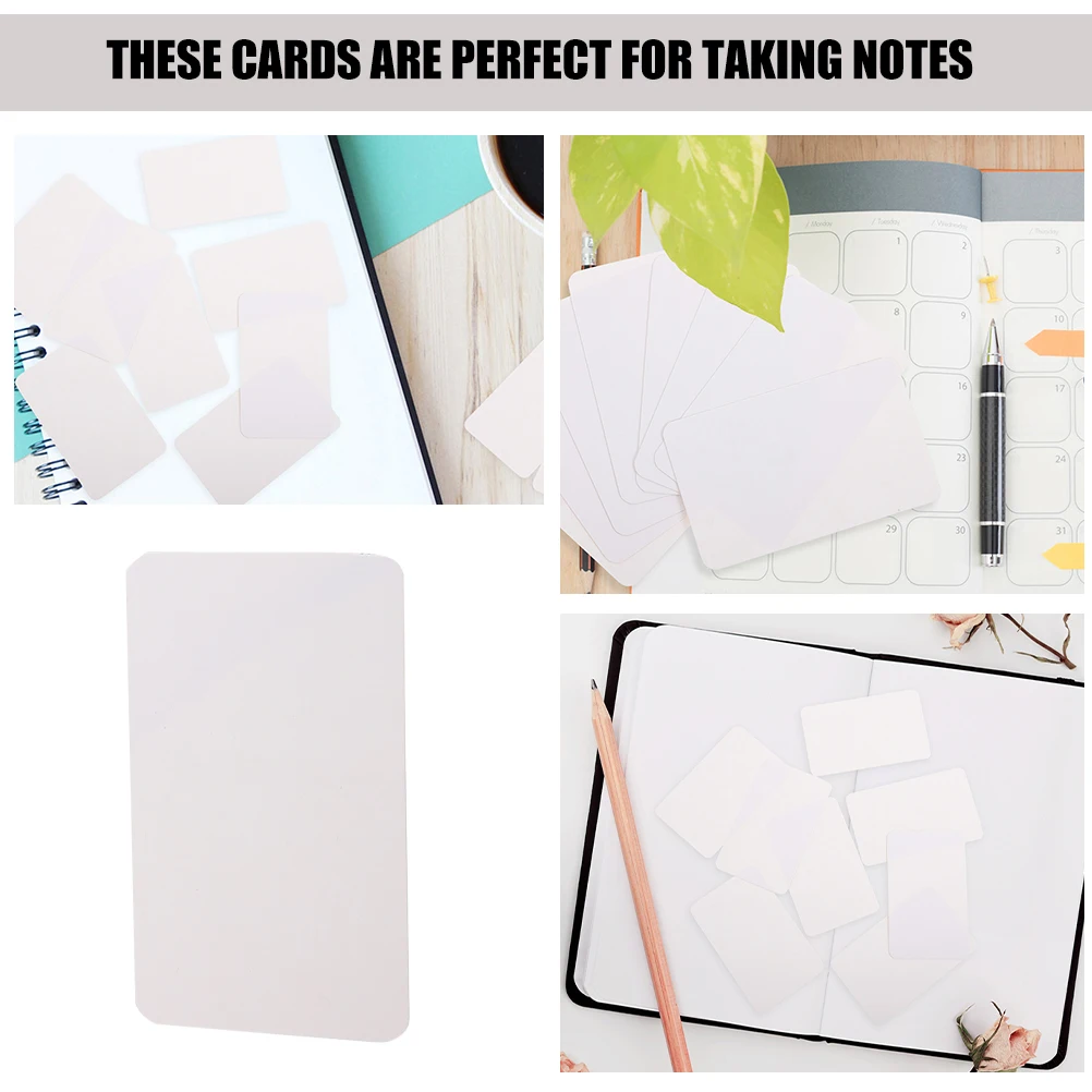 

300 Pcs Blank Card Note Cards with Chip DIY for Studying Paper Mini Making Greeting