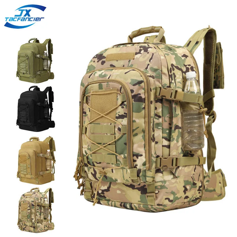 Tactical Backpack 40L-60L Extensible Large Capacity Multi-functional Shoulder Bag Outdoor Camping Hiking Bag