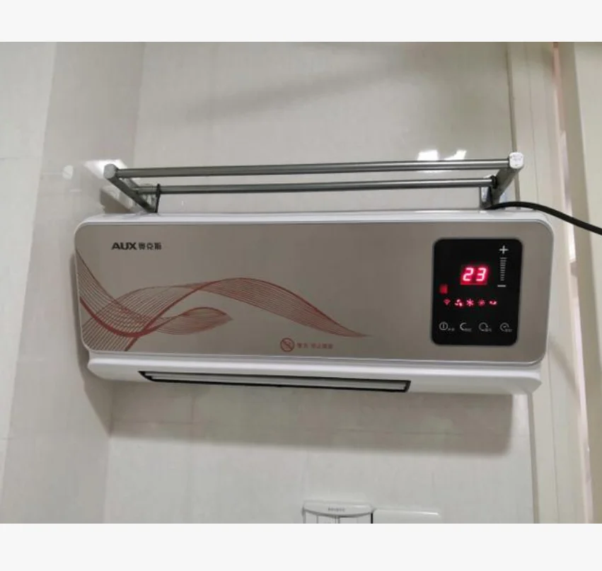 سخان كهربائي مثبت على الحائط 220 فولت AUX مقاوم للماء مروحة تدفئة منزلية منفاخ هواء دافئ BAW #1