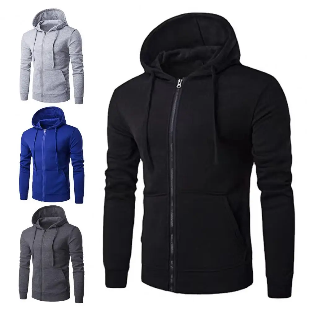 

Fashion Jacket Coat Slim Fit All-matched Sweatshirt Hooded Drawstring Jacket Coat