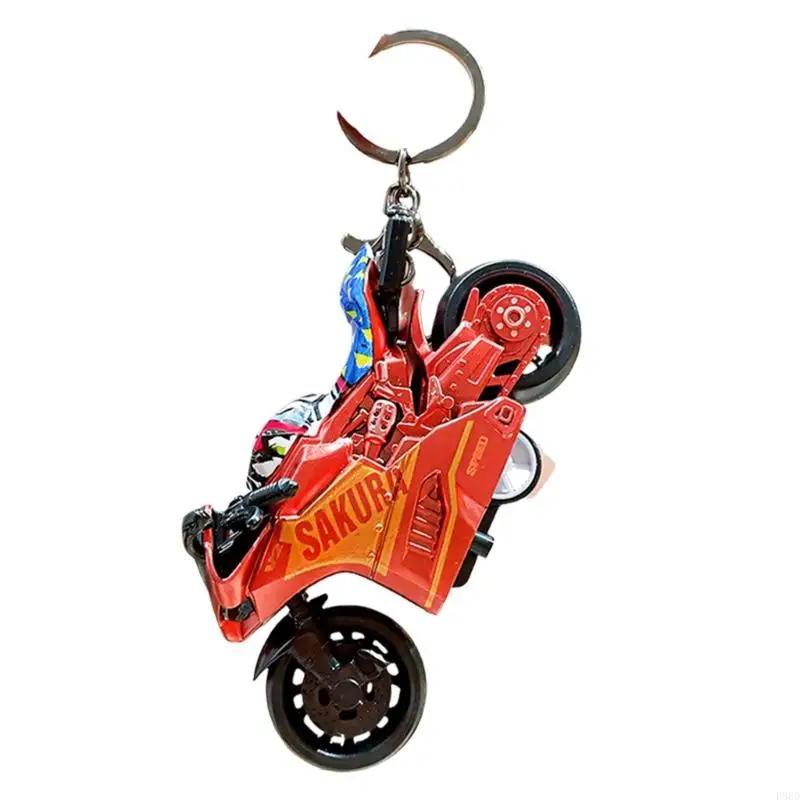 Cool Motorcycle Themed Holder with Strong Metal Construction & Fun Rolling Feature Bike Accessory for Adults