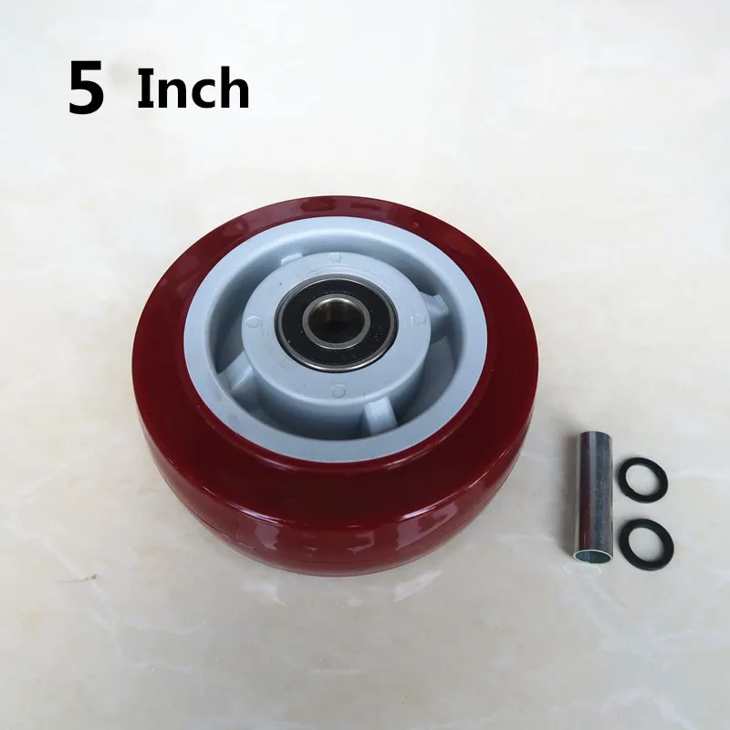 1 Pc 5 Inch Caster Red Medium Heavy Duty Single Wheel Piece Hand