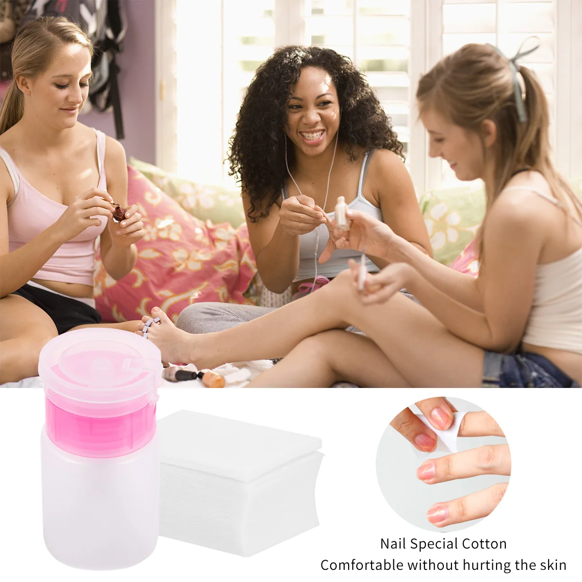 500Pcs Nail Cleaning Pads Remover Kit Efficient Nail Polish Remove Wipes Soft Strong Sanitary for Professional and Personal Use