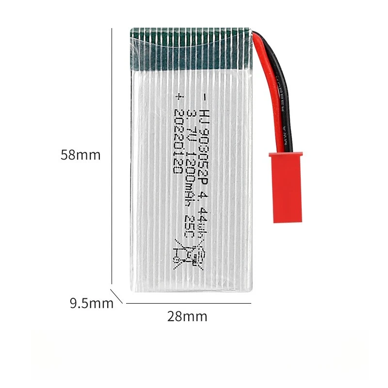3.7 فولت 1200 مللي أمبير بطارية ليثيوم بوليمر 25C معدل عال X5SW كوادكوبتر 903052P ملحقات طائرة بدون طيار بطارية طائرة نموذجية
