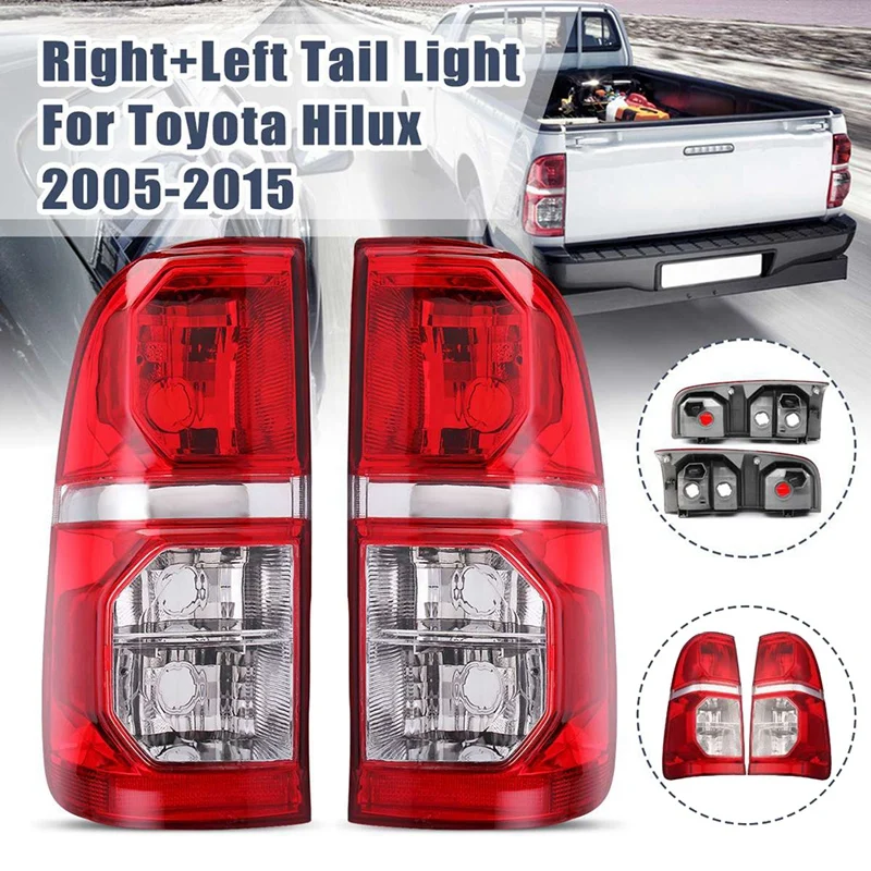 

2Pcs Car Rear Taillight Brake Lamp Tail Lamp Without Bulb for Toyota Hilux 2005 - 2015