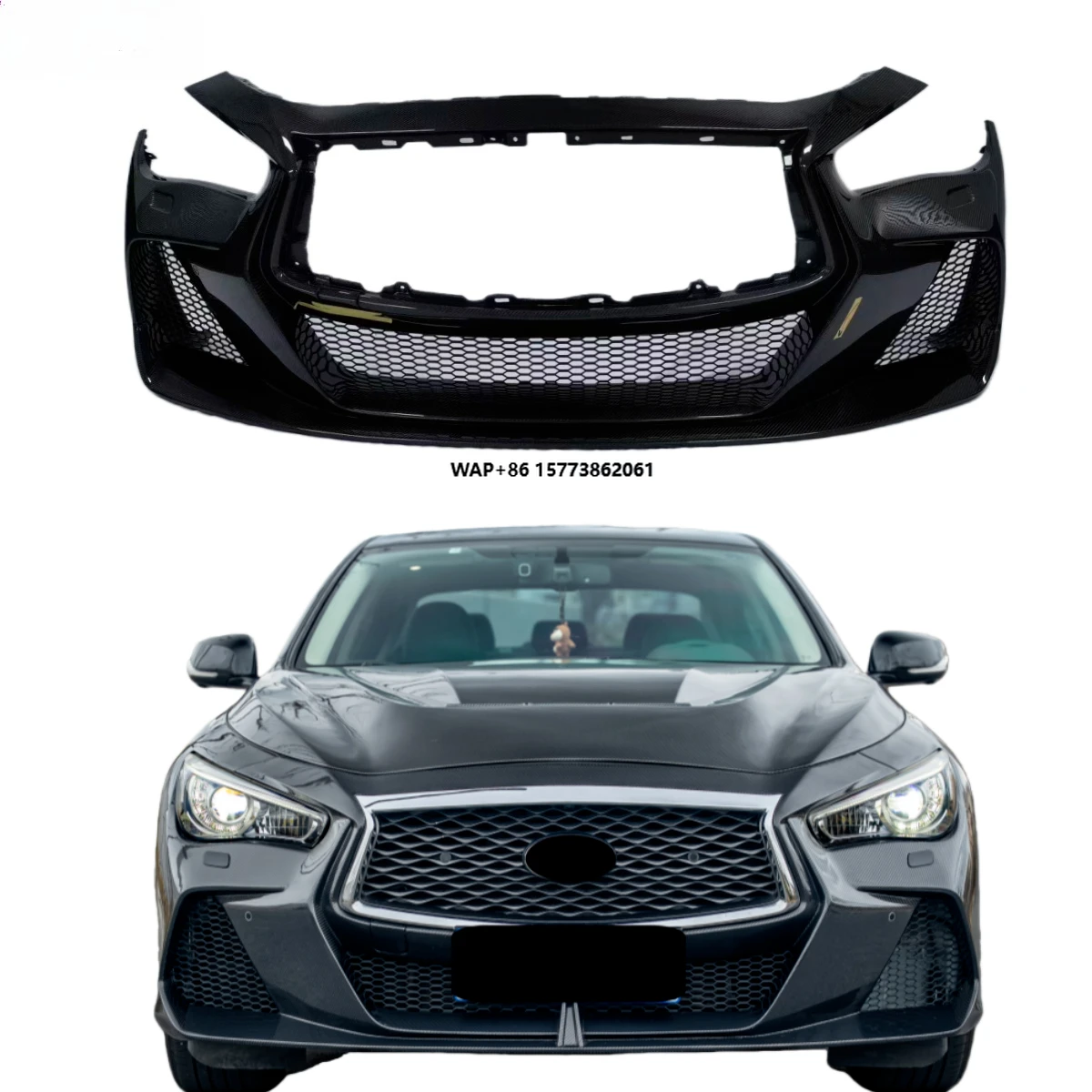 

Карбоновый бампер для Infiniti Q50: Обновленный передний бампер из карбона