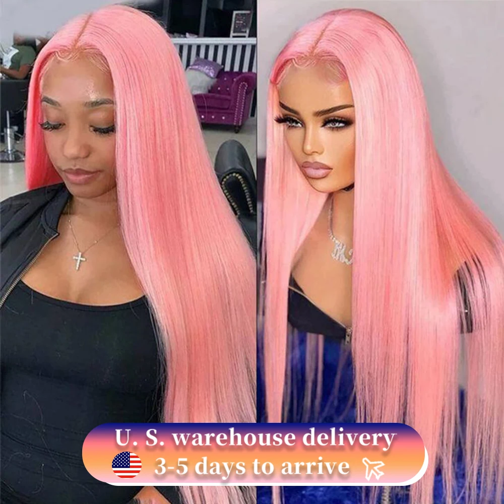 30 Inch Pink Straight Hd Lace Front Wig Brazilian 613 Honey Blonde 13x6 Colored Human Hair Wigs For Women 13x4 Lace Frontal Wig