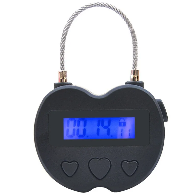 Smart Time Lock LCD Display Time Lock Waterproof USB Rechargeable Timer Temporary Padlock Travel Electronic Timer