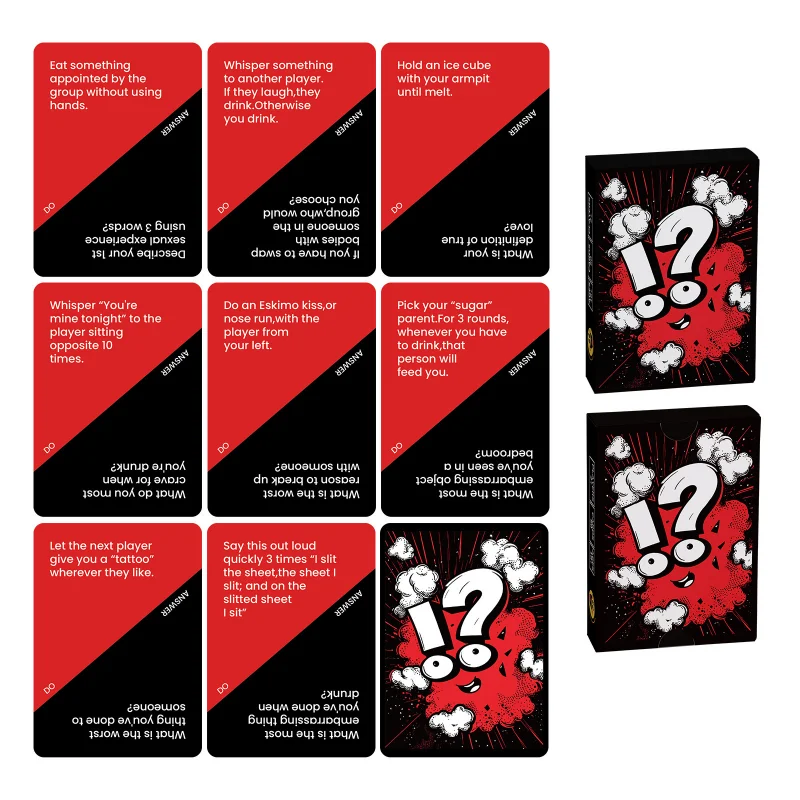 Party Games Questions For Adults - Karty do gier planszowych na imprezy,