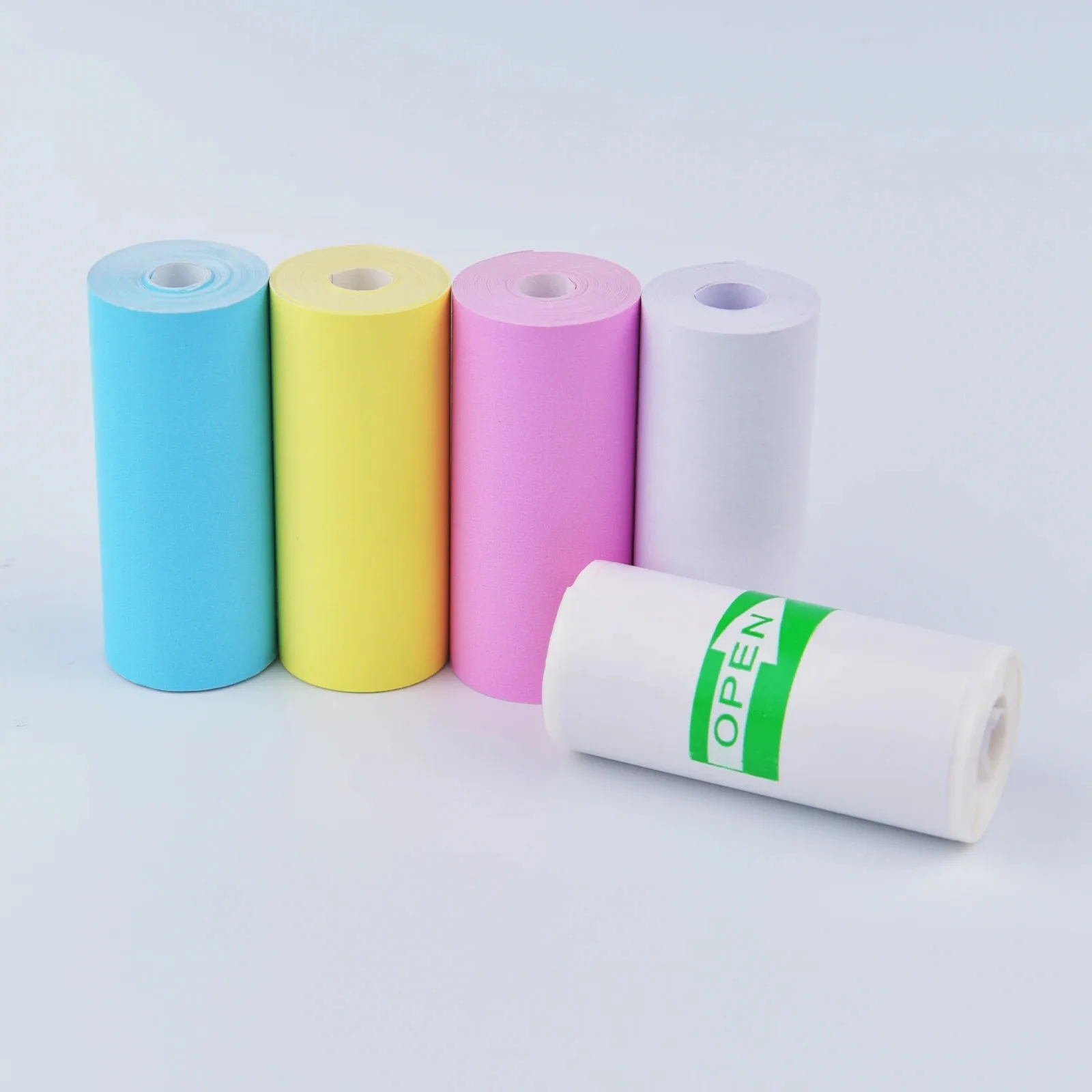 Druckerpapiere, 57 x 25 mm/30 mm, selbstklebende Thermopapiere, HD-Farbetikettendrucker für tintenlose Schüler, Studium, Mini-Drucker