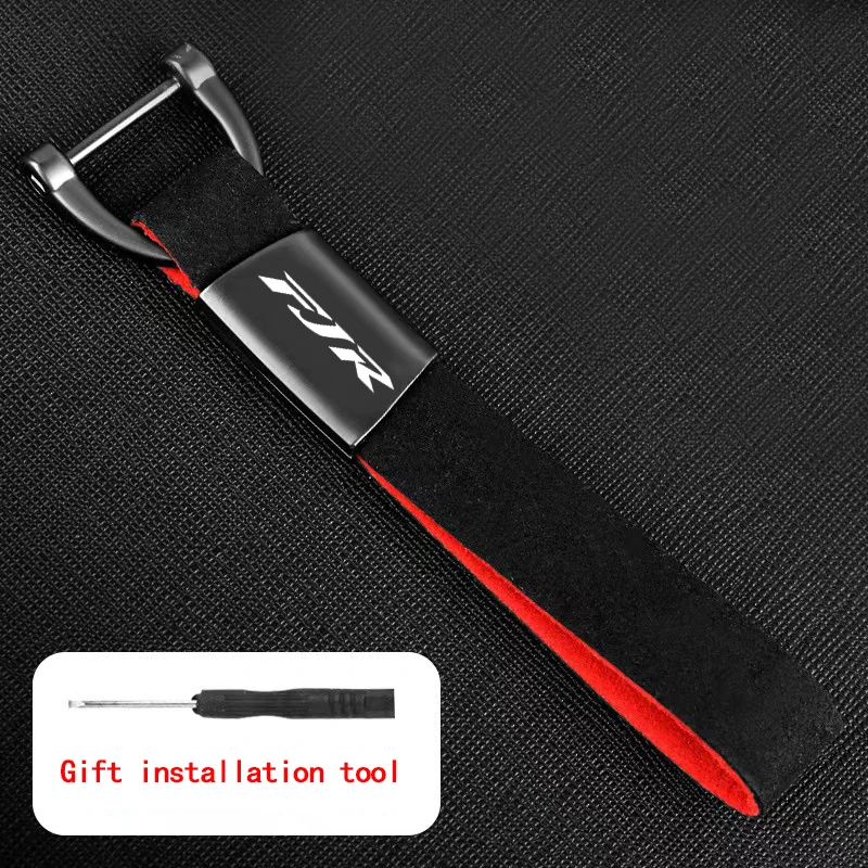 

Custom LOGO Motorcycle Keyring Alloy Suede Leather Keychain For Yamaha FJR1300 FJR 1300 2011-2024 2025 Accessories