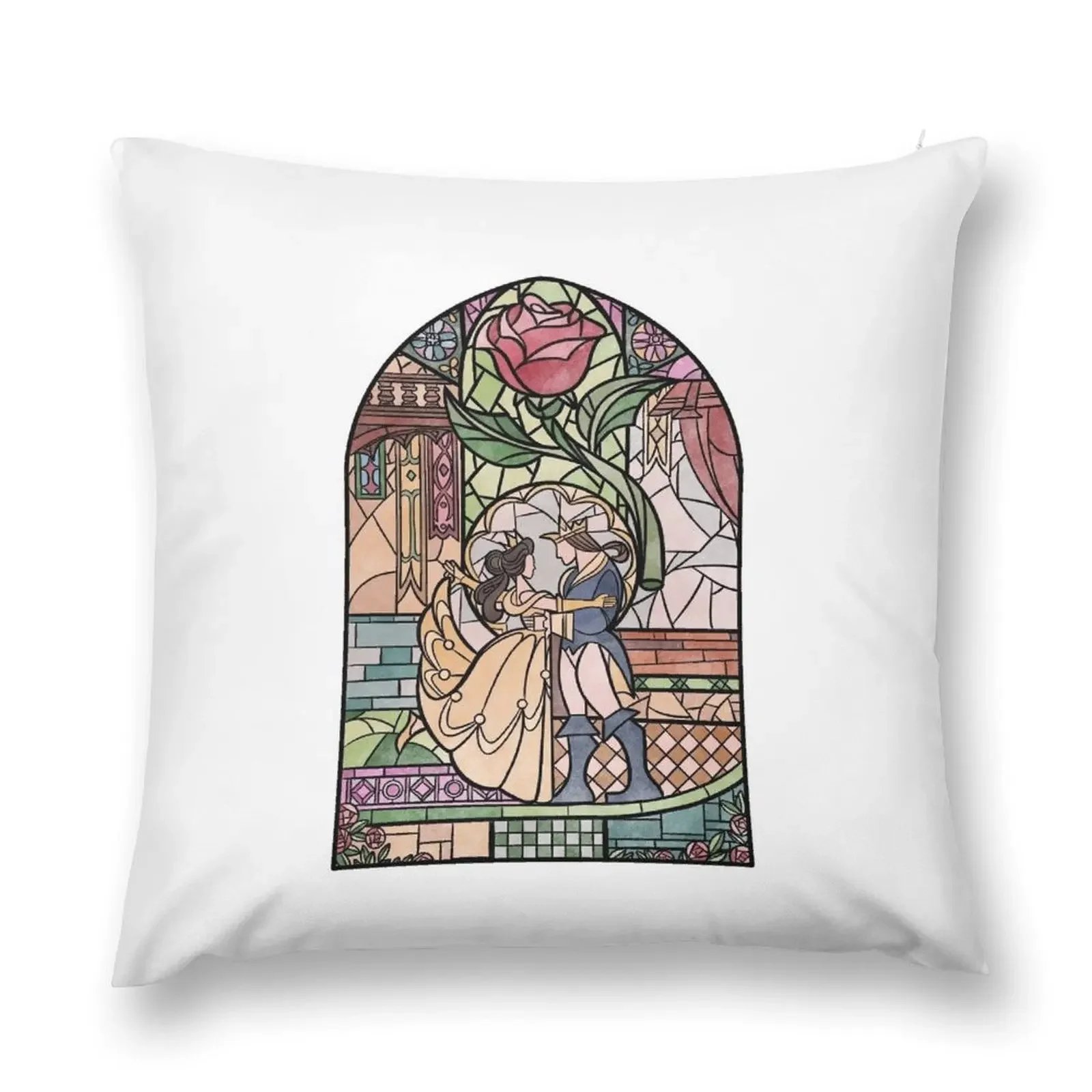 Enchanted Stained Glass Throw Pillow home decor items Pillow Cover Sofa Cushions Sofa Decorative Covers pillow