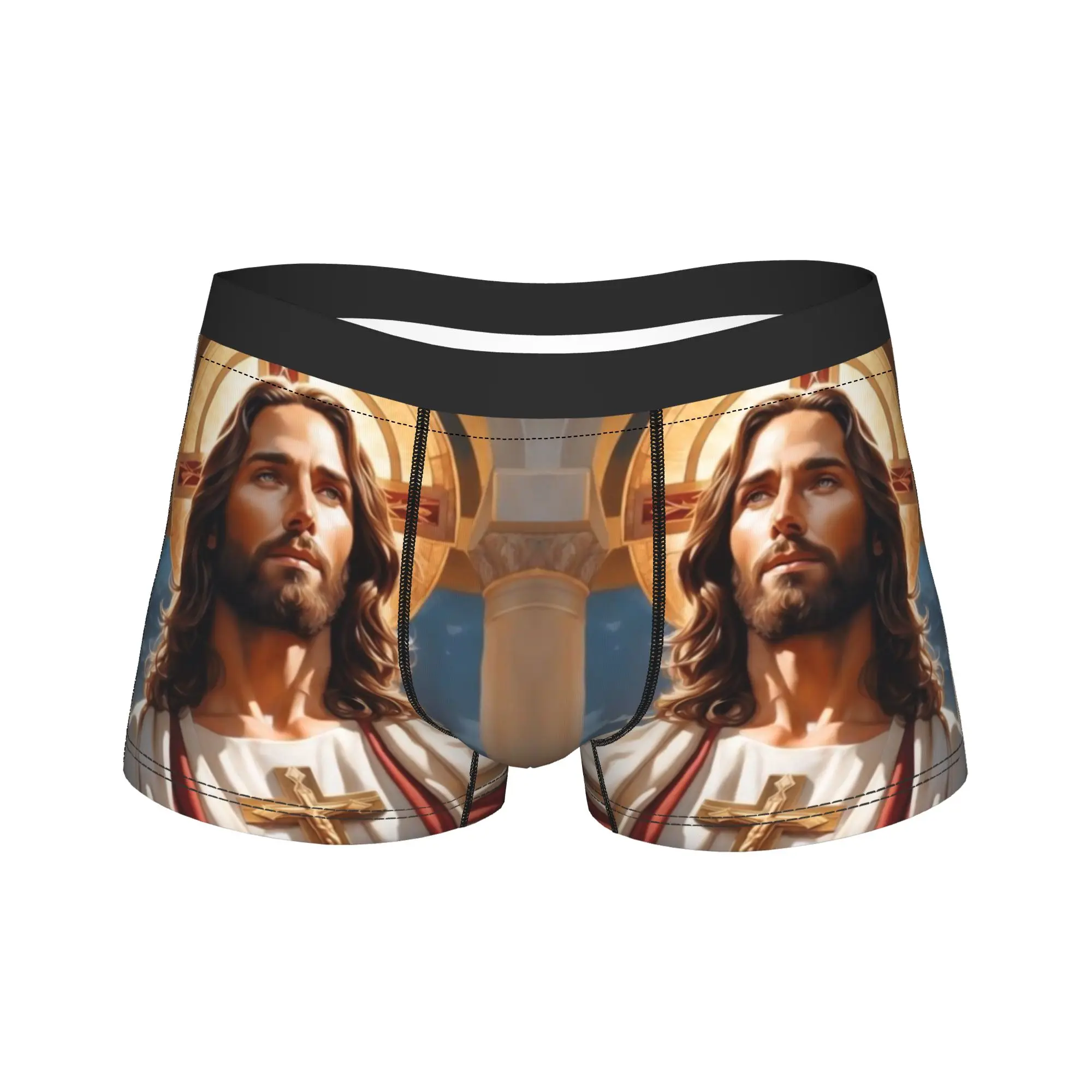 Man Christianity Jesus Christ Boxers FunnyGift Underwear Religious Catholic Faith Boxer Underpants