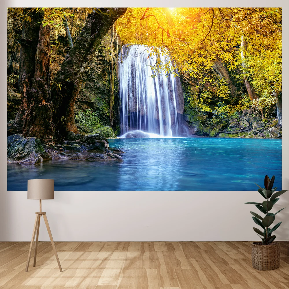 Nature Scenery Ancient Building Waterfall Flower Photo Backdrop Baby Portrait Photocall Banner Decoration Photography Background