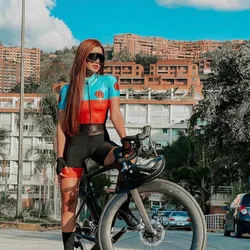 Vvsportsdesigns Women Skinsuit Triathlon Summer Bike Racing Suit Short Sleeve Jumpsuit Ciclismo Outdoor Sports Equipment Kits