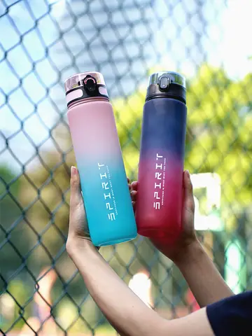 Gradient Water Bottle - 1000ml/600ml/750ml Capacity Outdoor Camping Gym Suitable Holiday Gift Birthday