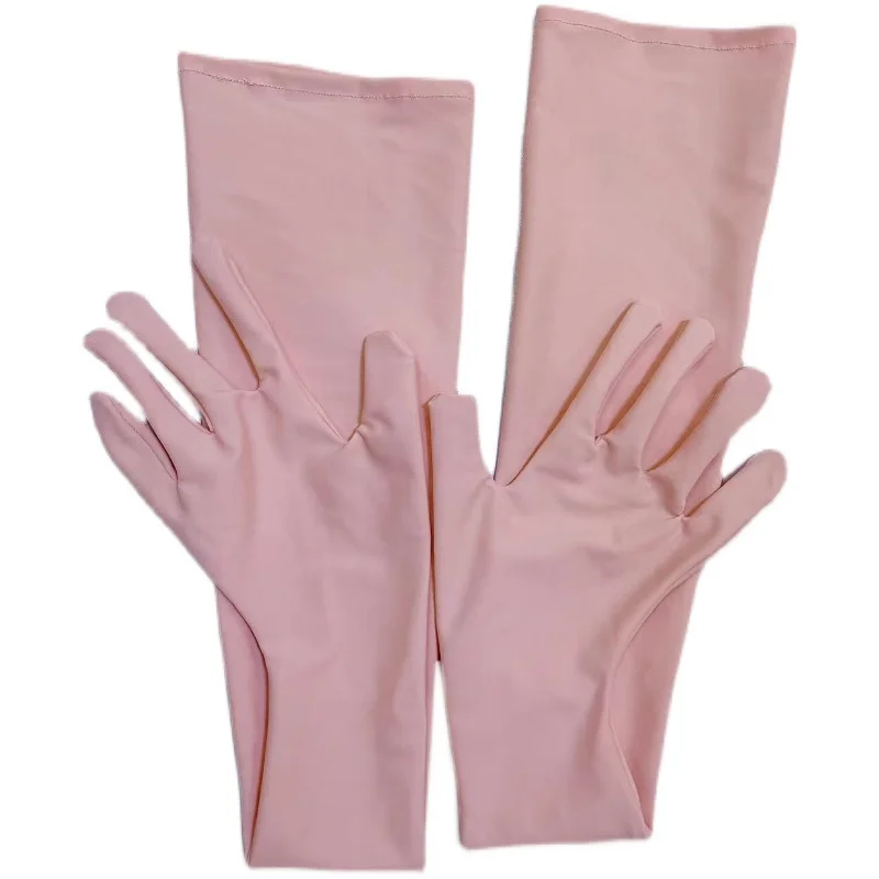 Fursuit Kigurumi Pink Flesh Spandex Zentai Gloves 54-58cm Long Performance Kigurumi Long Gloves Anime Lolita Cosplay Accessories