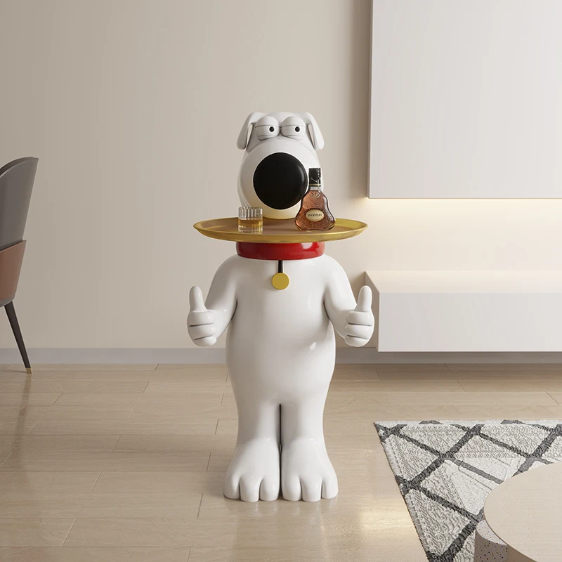 Nordic Home Decor Cartoon Dog Statue Living Room Decoration Large Resin Figurine Creative Home Decoration Accessories Sculpture