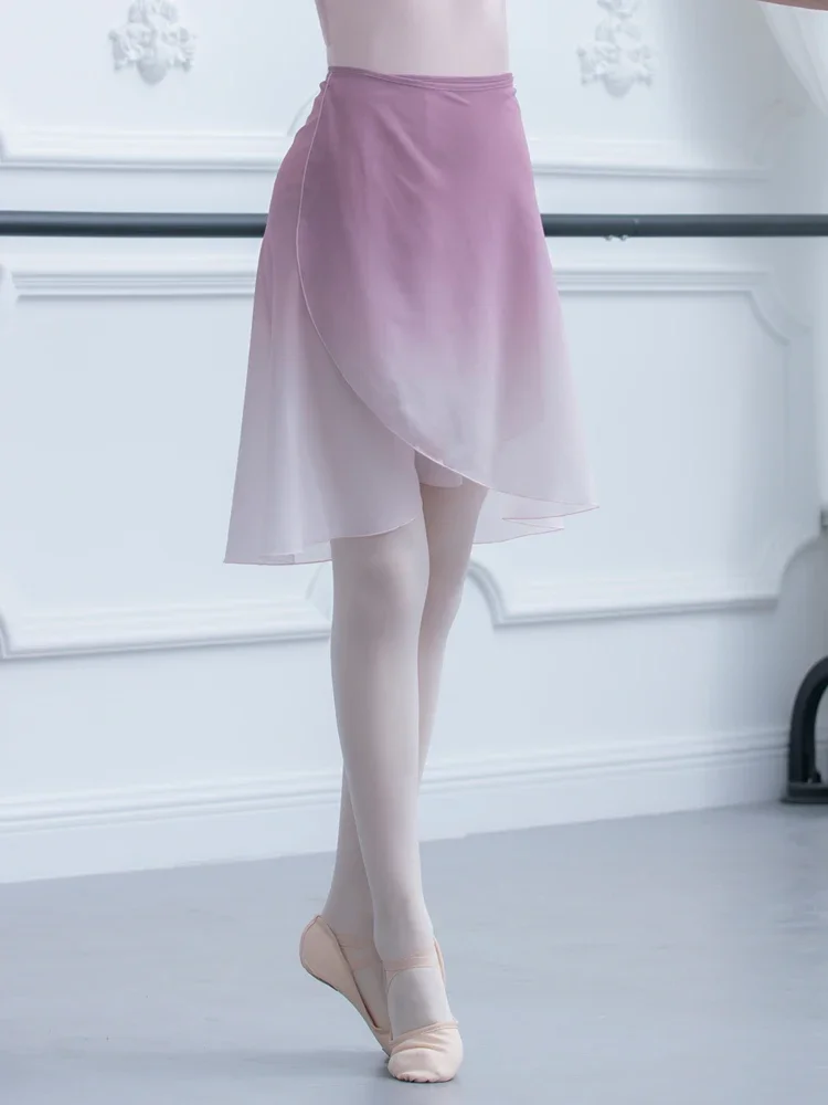 Vêtements de ballerine longs pour filles, couleur décolorée, vêtements de danse pour adultes, vêtements de danse d'été, jupe de ballet rose/violet pour filles