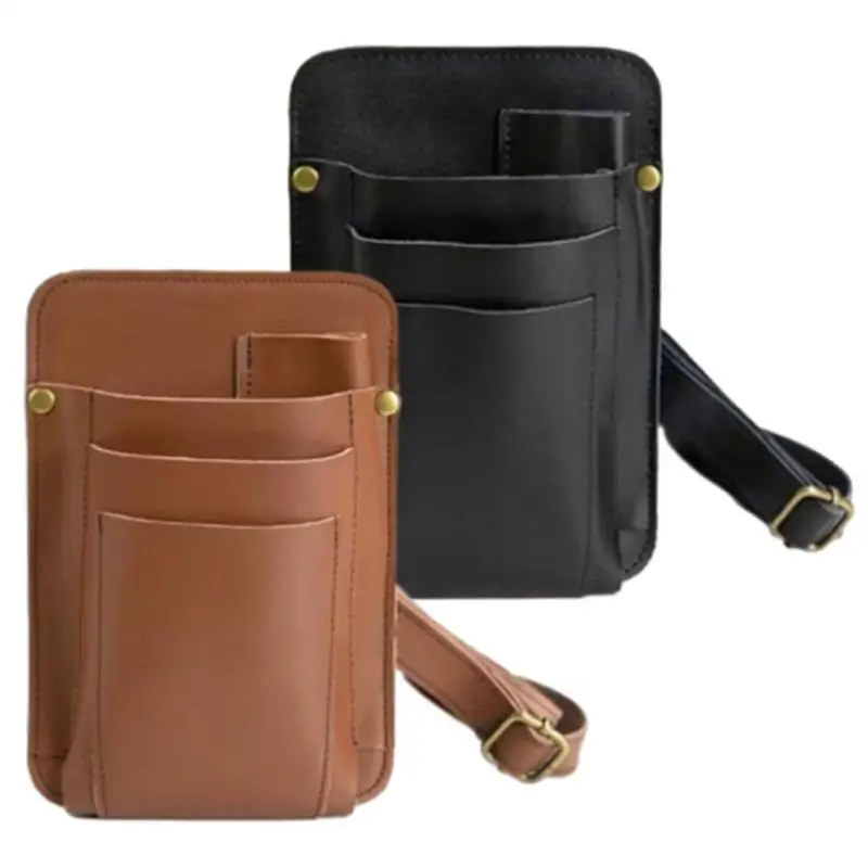 

Leather Barber Bag Multifunctional PU Leather Barber Bag Stylish Organizer Bag For Haircut Accessories Portable Storage Bag For