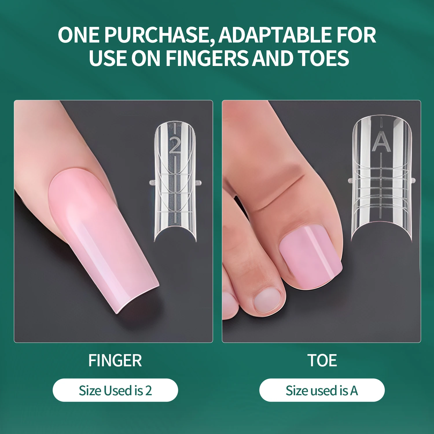 Nailpop 150 pezzi stampi per unghie a doppia forma di punta e unghie rosa trasparente 15 dimensioni con linea di posizionamento centrale estensione superiore del chiodo nail art