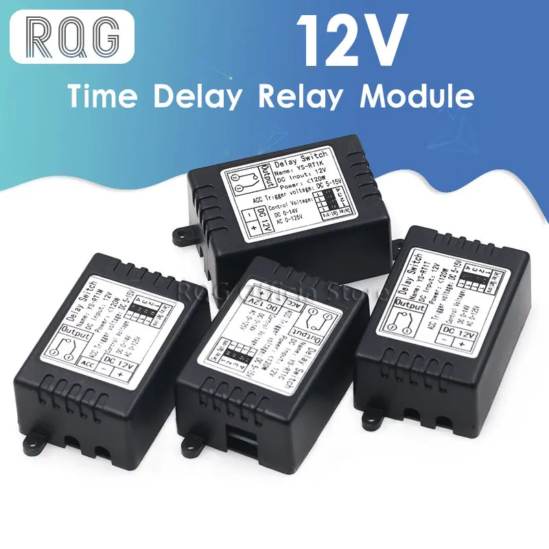 12V time delay relay Module, turn-on delay switch module, car modification, single-chip control time period optional