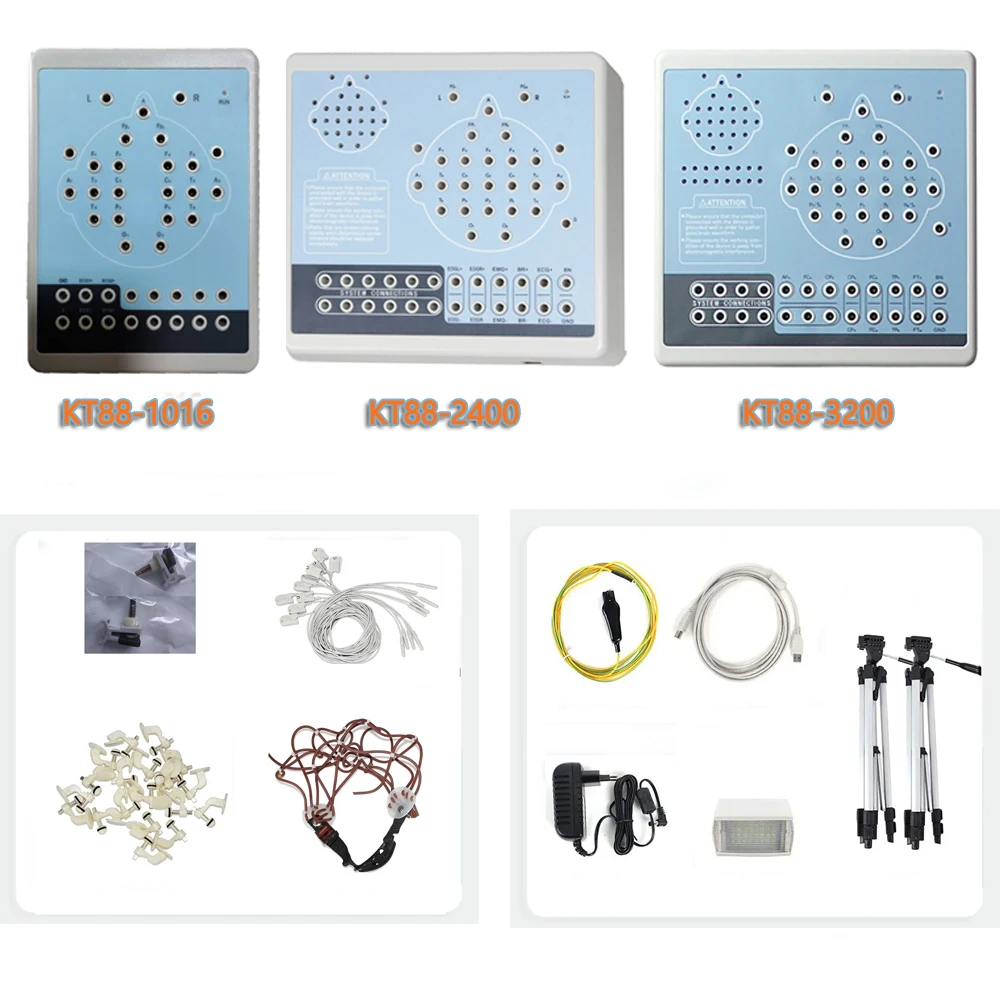 Medical Equipment Electroencephalograph CONTEC Machine 16/19/32 Channel Brain EEG Map Scanner Brain Electric Activity Mapping