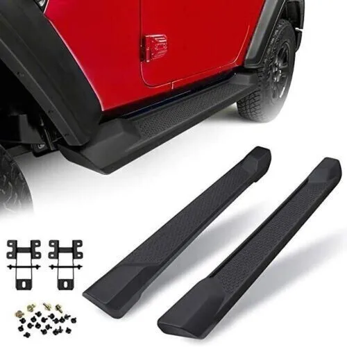 

2pcs Side Step Running Boards fit for Jeep Wrangler JL 2 Door 2018-2025 Aluminium NerfBar Pedal Accessories (with Brackets)