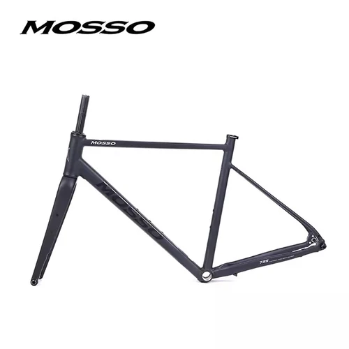Mosso-ロードバイクアルミニウム合金フレーム,カーボンフォーク付き,自転車部品,700c,735gvl,ディスクブレーキ,スルーアクスル,12x142mm