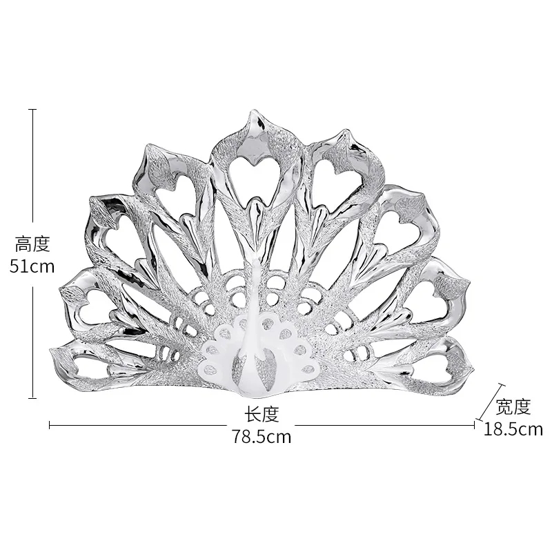 الطاووس الأوروبي شاشة مفتوحة زخرفة ديكور المنزل غرفة المعيشة تلفزيون خزانة نافذة الحرف اليدوية #3