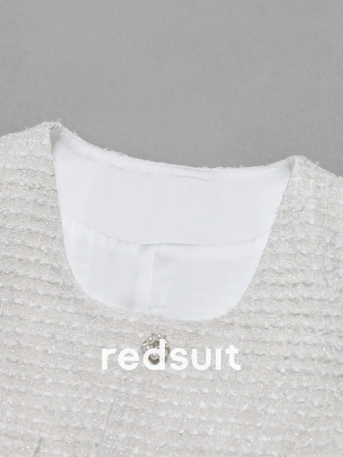 New Simple and stylish light embellishment lightweight tweed U-neck sleeveless top for slimming Custom Size