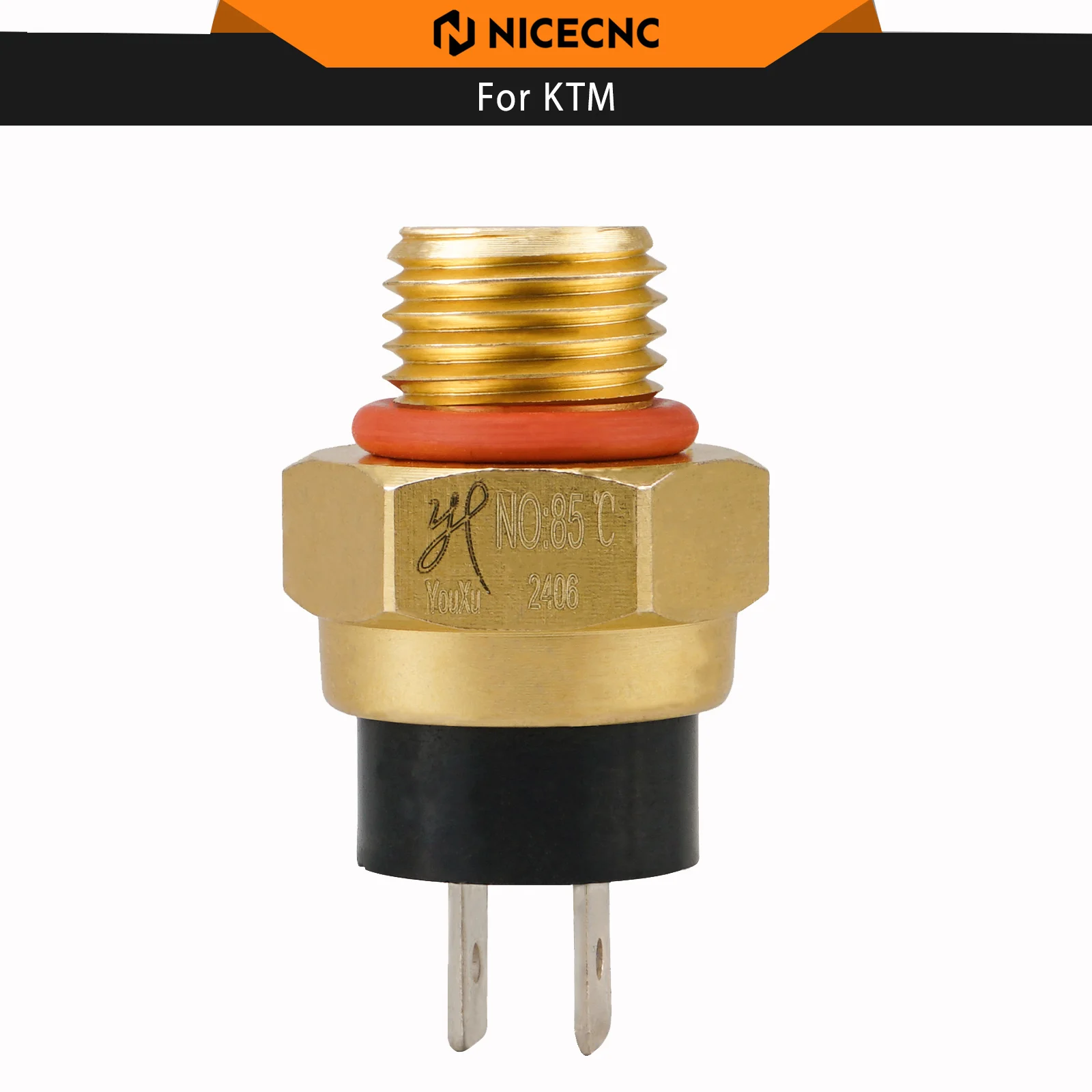 NICECNC M14 X 1.5MM Radiator Fan Switch Thermostat Sensor For KTM EXC-F 350 2012-2013 EXC 250 DUKE 400 XC-W 500 ADVENTURE-R 640