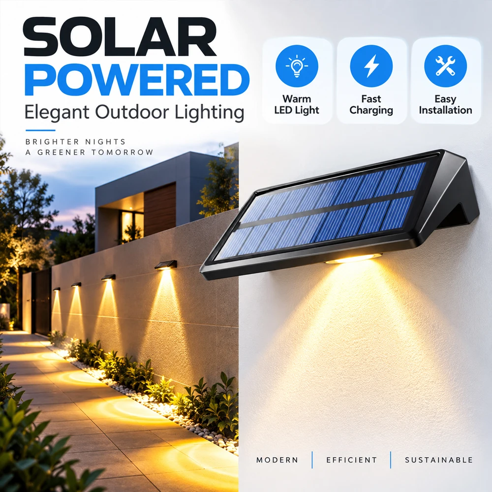 Outdoor Power Post - 1-2 Pacotes de Luzes Solares de
