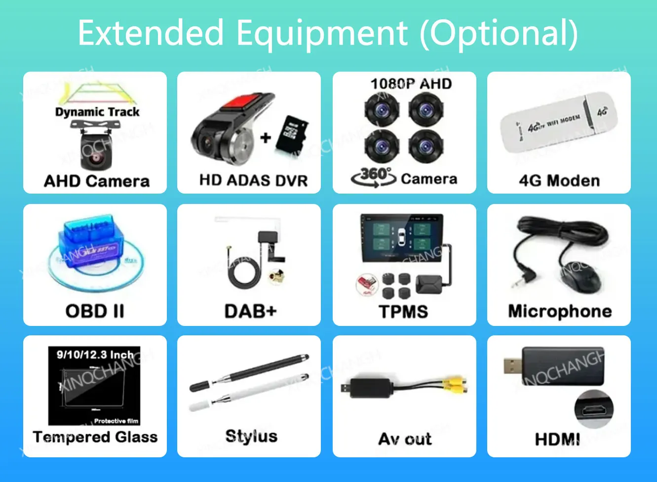 For Android Screen Navigation Accessories Optional Car Multimedia Player