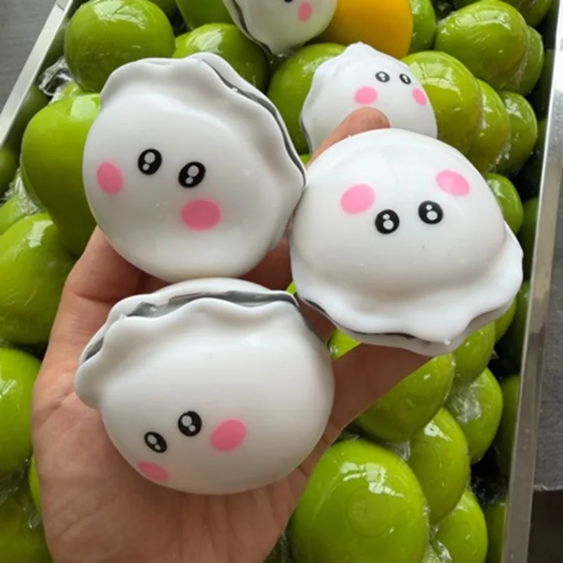 Handmade Oyster  Crunchy Sound Squeeze Toy Round Blocks Filled ASMR Anti Stress Release Hand Relax Gift Toy for Adults