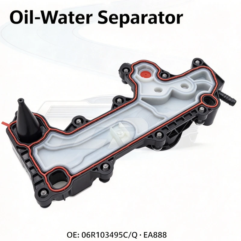 Oil Water Separator Compatible with EA888 Fifth Gen Engine, Part Number 06R103495C 06R103495Q, Crankcase Vent Replacement