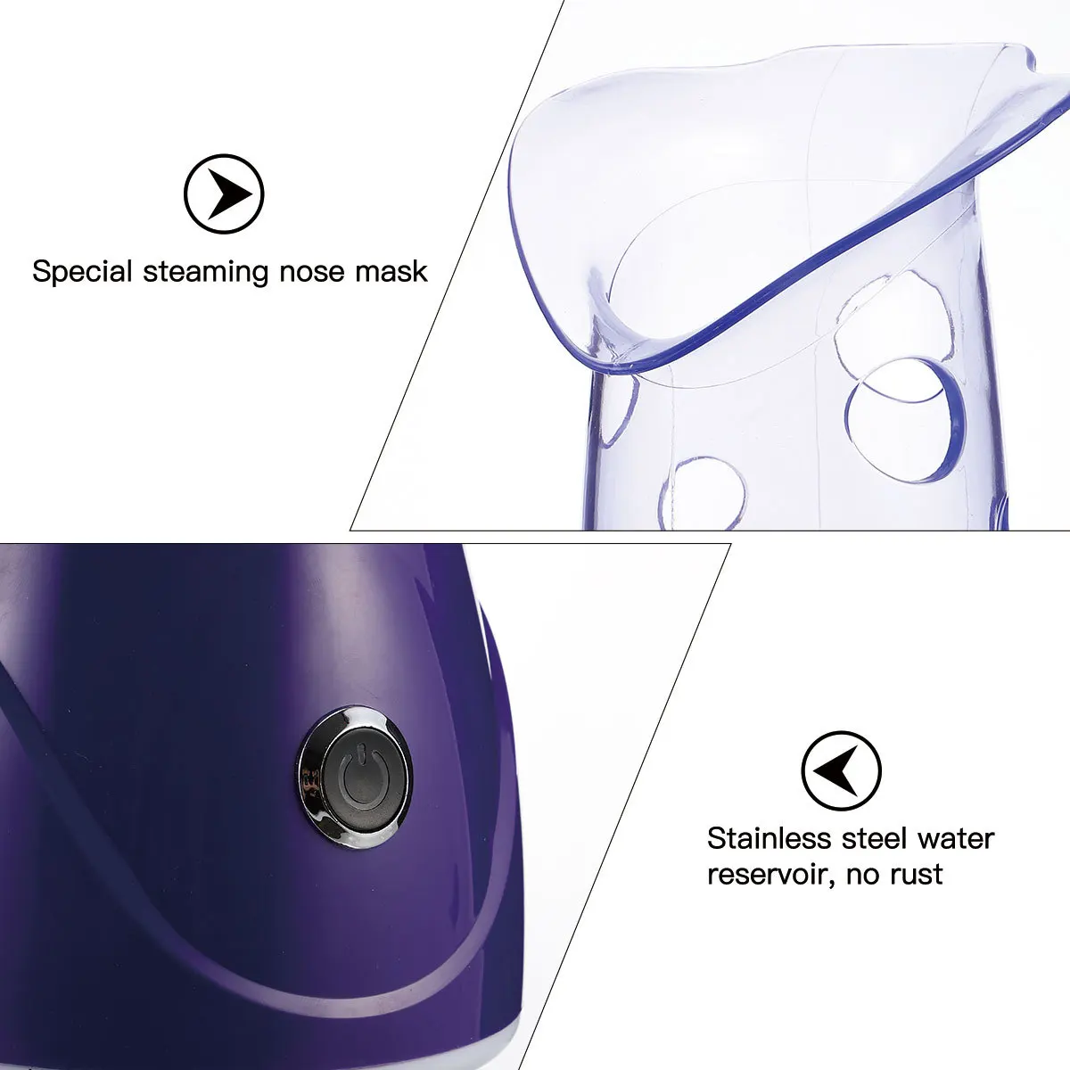 フェイシャルスチーマー ナノフェイススチーマー 毛穴の奥まで洗浄する保湿スキン加湿器 保湿フェイススパツール