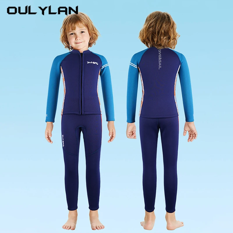 

Children's Split Diving Suit2.5MMLong Sleeve Warm Diving Suit Outdoor Cold-Proof Swimming Surfing Suit