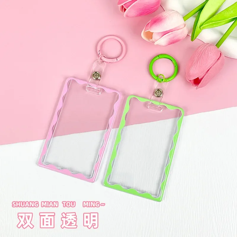 

Students Bus ID Cards Protection Cover Holser Clear Visible Staff Working Cards Holder Photo Sleeves Card Case Photo Protector