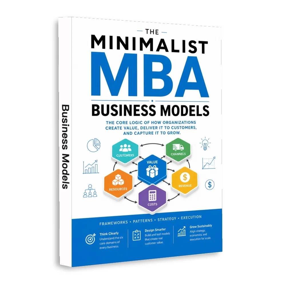 MBA minimaliste : modèles d’affaires, guide des propositions de valeur, segments de clientèle, revenus, coûts et stratégie de croissance.