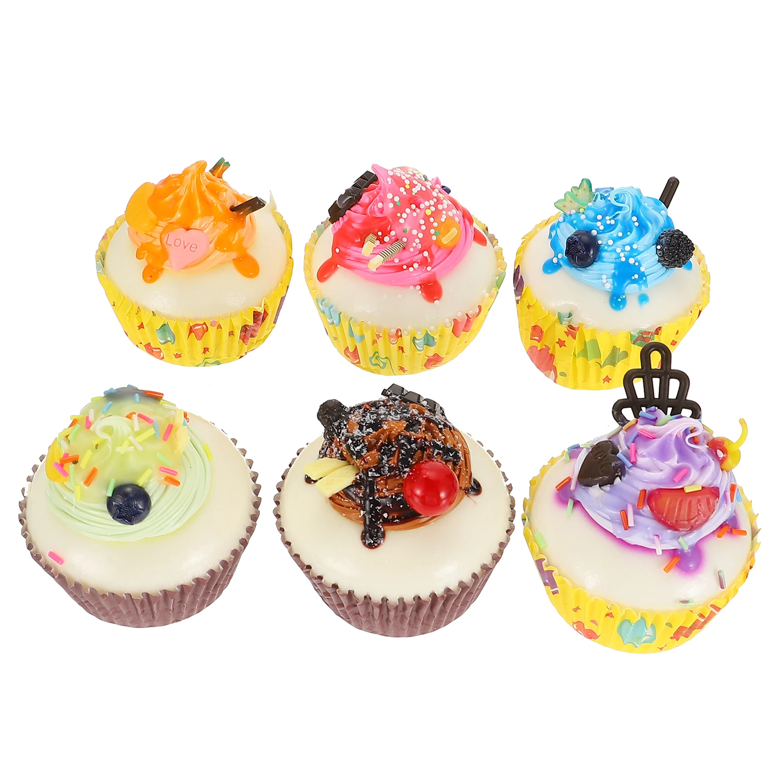 Birthday Mini Cake Set Decorations Decorative Artificial Breads Creative Molds Child Baby
