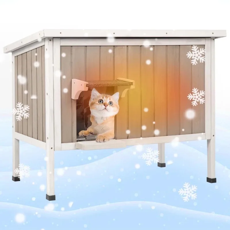 

Outdoor Cat House Insulated Feral Cat House with Openable Roof