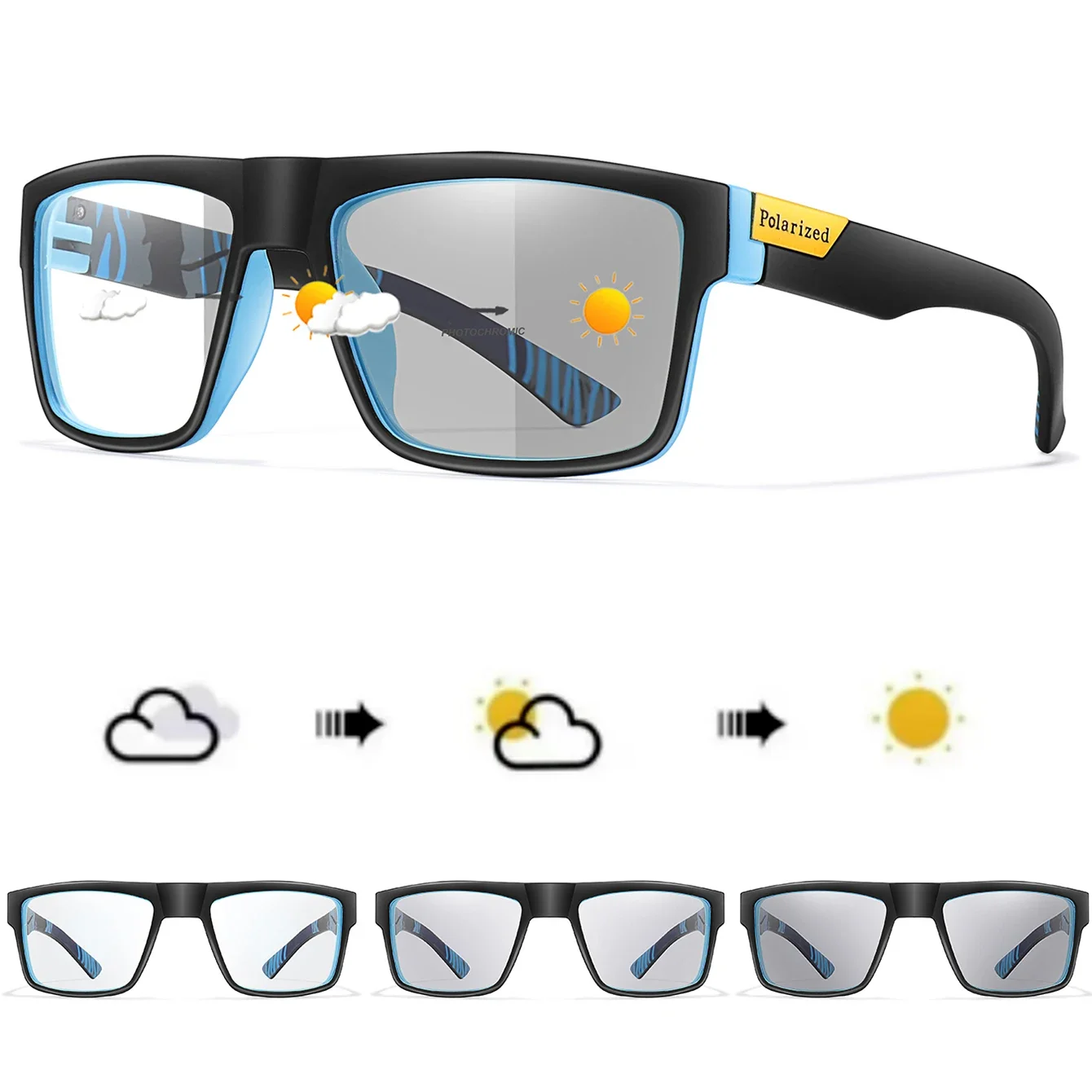 3-Pairs النظارات الشمسية الكلاسيكية مربع اللونية في الهواء الطلق الرياضة ركوب الدراجات الجري القيادة الرجال النساء مهرجان ملابس الحفلات النظارات #6