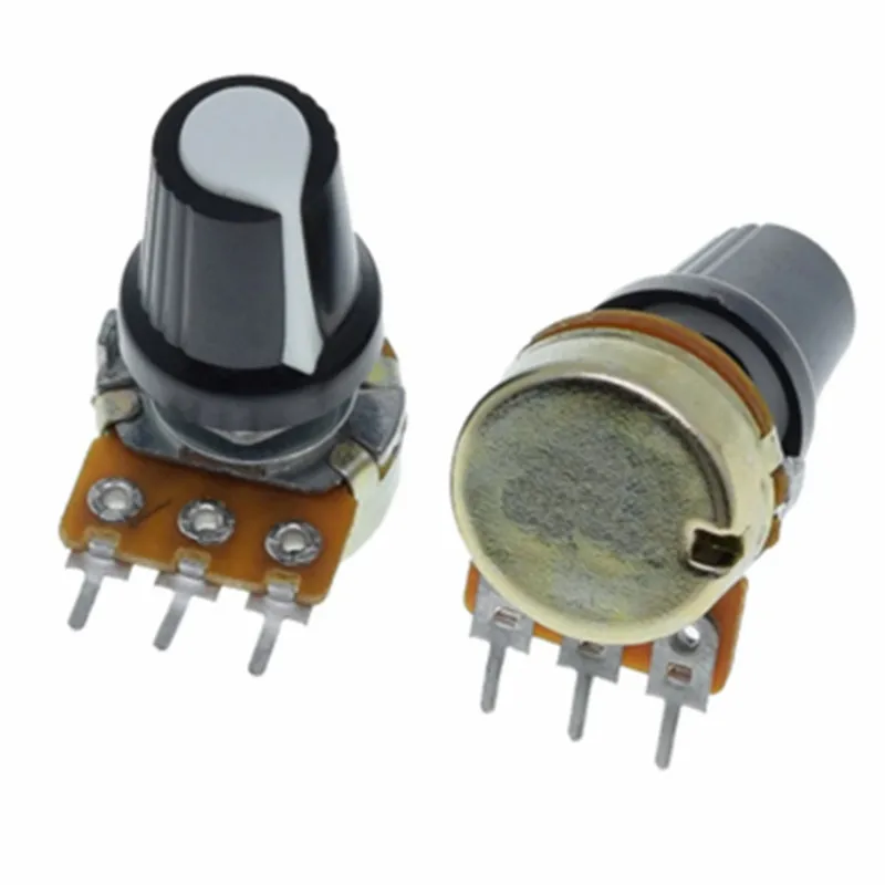 5ชุด WH148 1K 10K 20K 50K 100K 500K โอห์ม15Mm 3ขาโพเทนตัวต้านทานสำหรับ Arduino AG2หมวกสีขาว