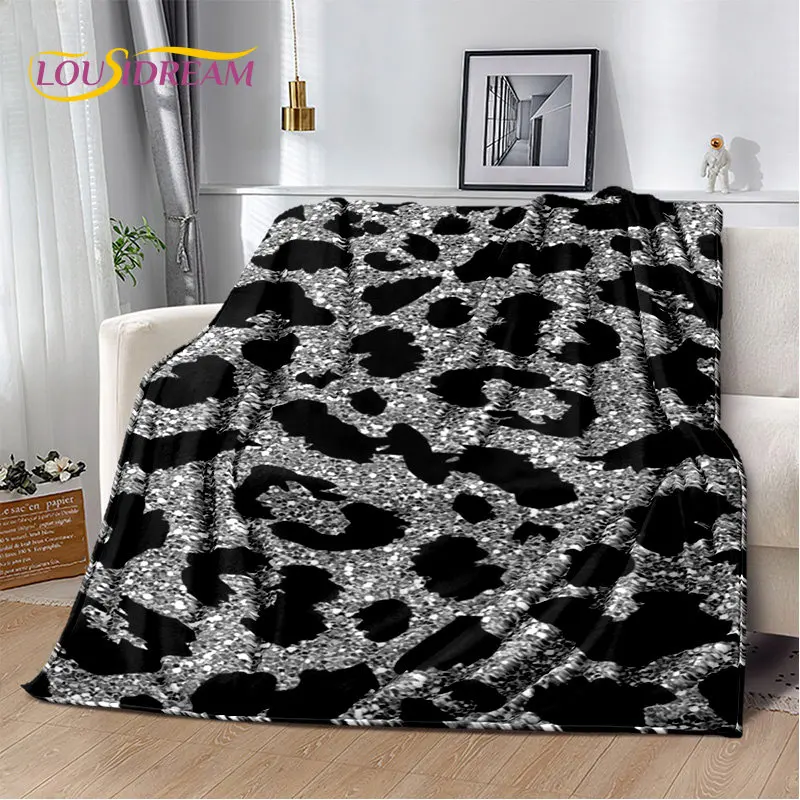 ثلاثية الأبعاد البرية ليوبارد طباعة سلسلة لينة أفخم بطانية ، الفانيلا بطانية رمي بطانية لغرفة المعيشة غرفة نوم السرير أريكة غطاء نزهة الاطفال