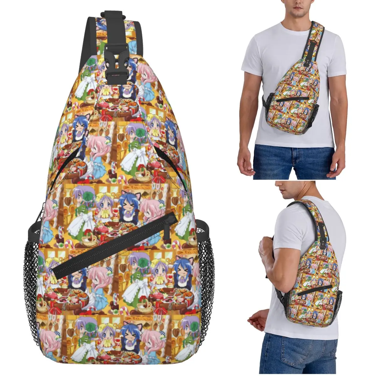 

Lucky Star аниме Lucky Star аниме нагрудная сумка мужской рюкзак через плечо на слинге нагрудная сумка дорожный походный рюкзак сумка на плечо